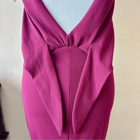 Katie May Intrigue Bow Gown Low Back Cap Sleeve Maxi Dress Burgundy Red 2 NWT - Picture 14 of 16